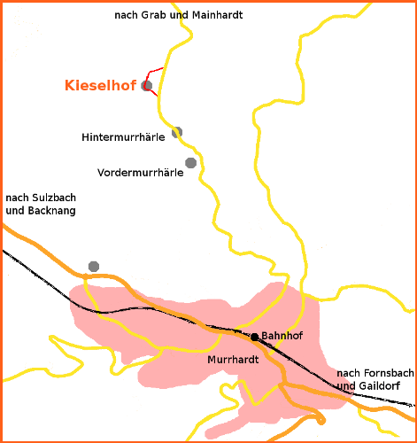 Kieselhof - Anfahrt regional